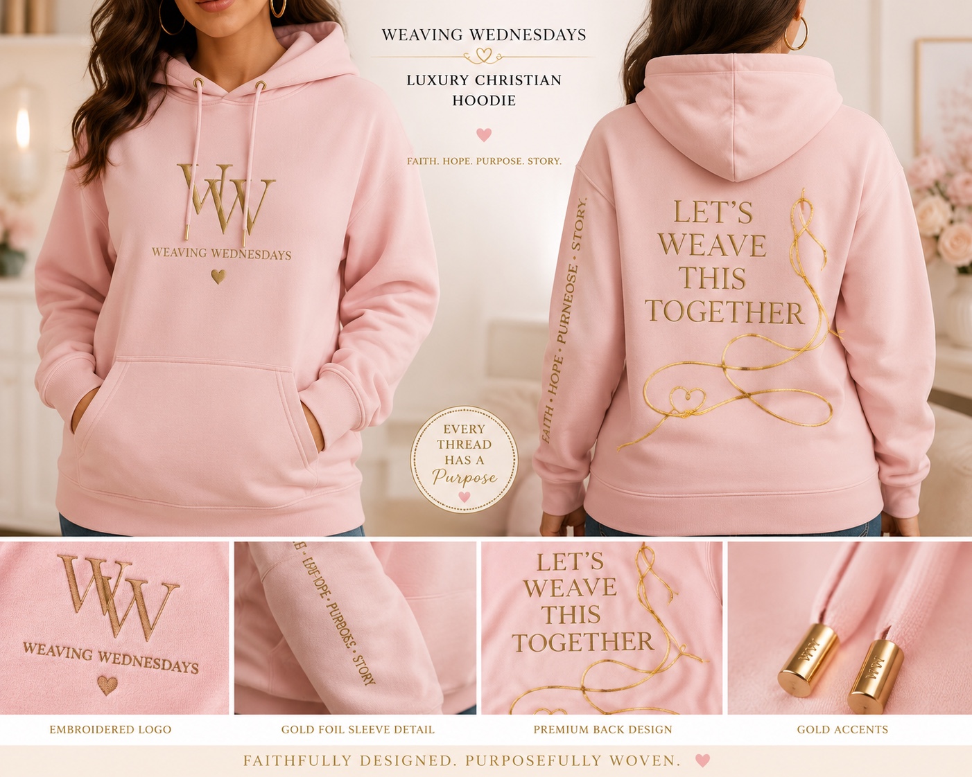 Blush Purpose Signature Hoodie product collection