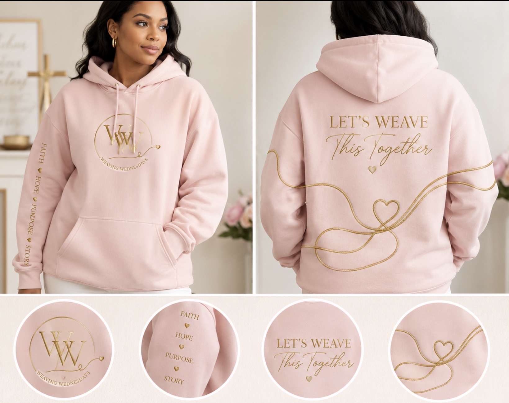 Blush Heart-Thread Hoodie product collection